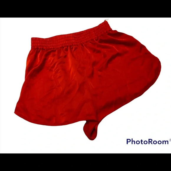 NWT Intimately Free People Red Satin Shorts Sz M - Picture 1 of 4